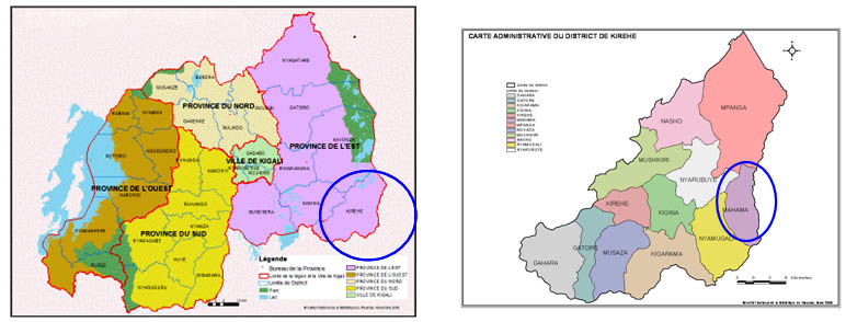 Mapa Ruanda